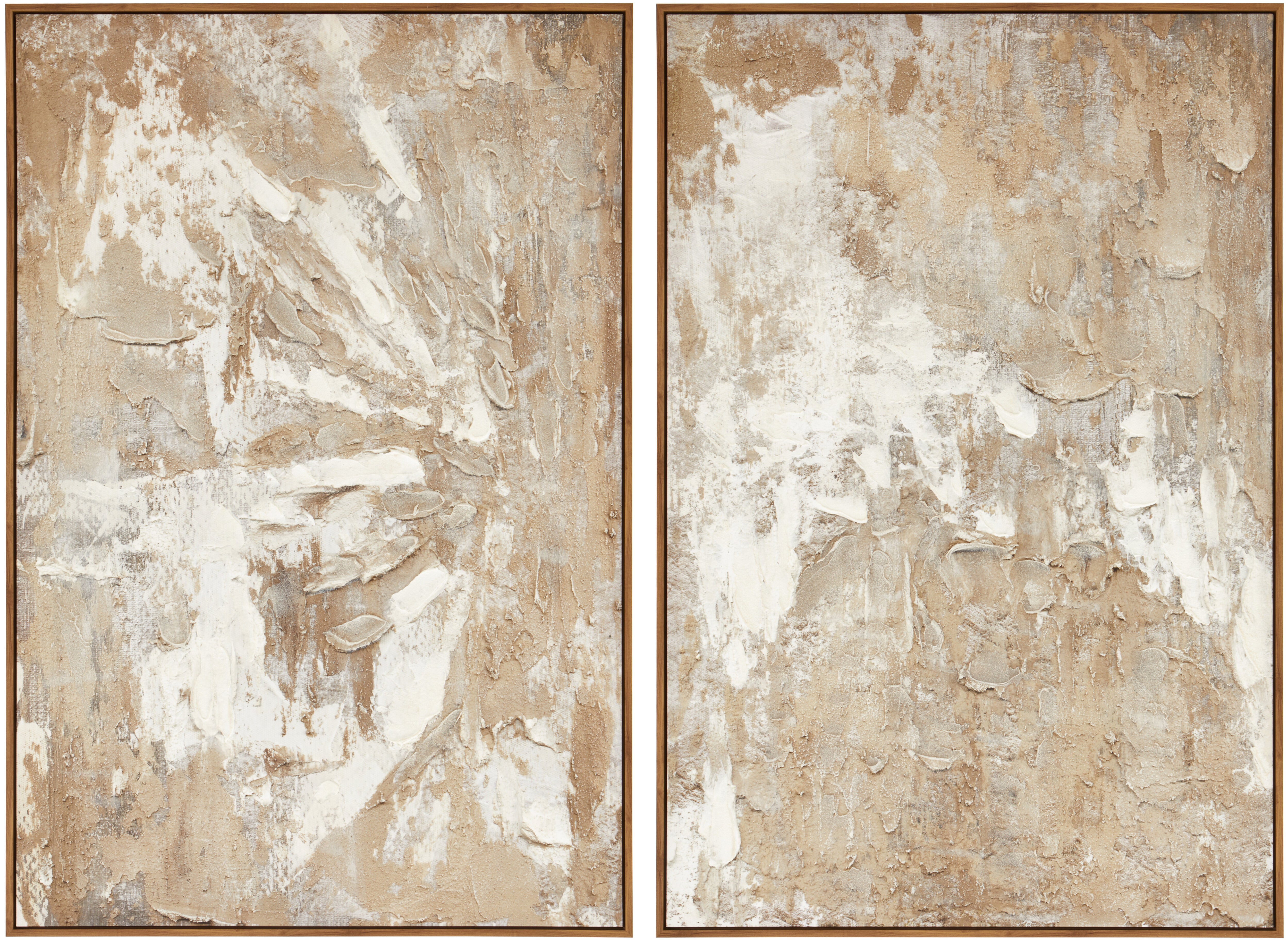 Set Of 2 Noah Earthy Tone Textured Wall Art
